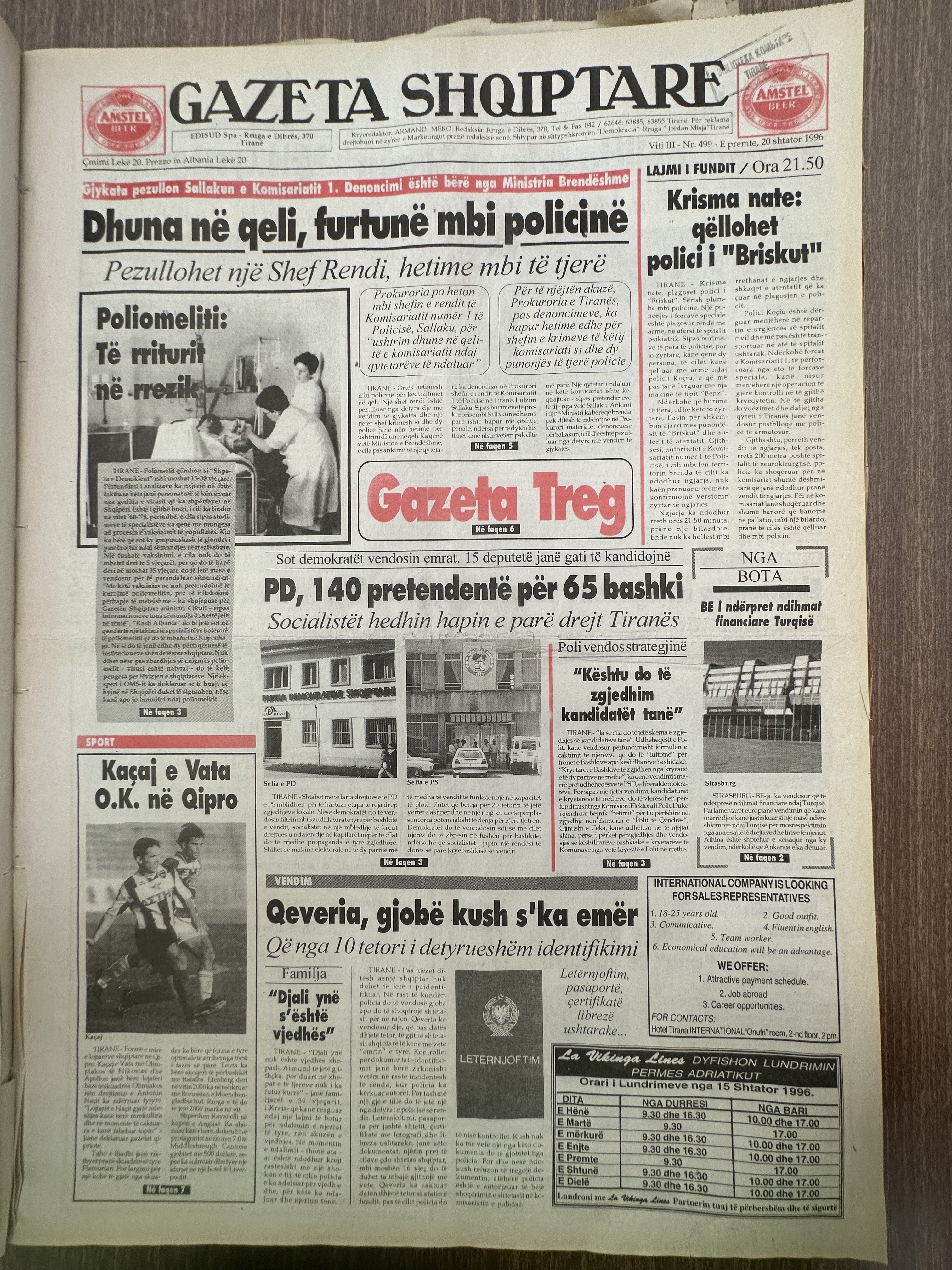 Gazeta Shqiptare 1996-09-20